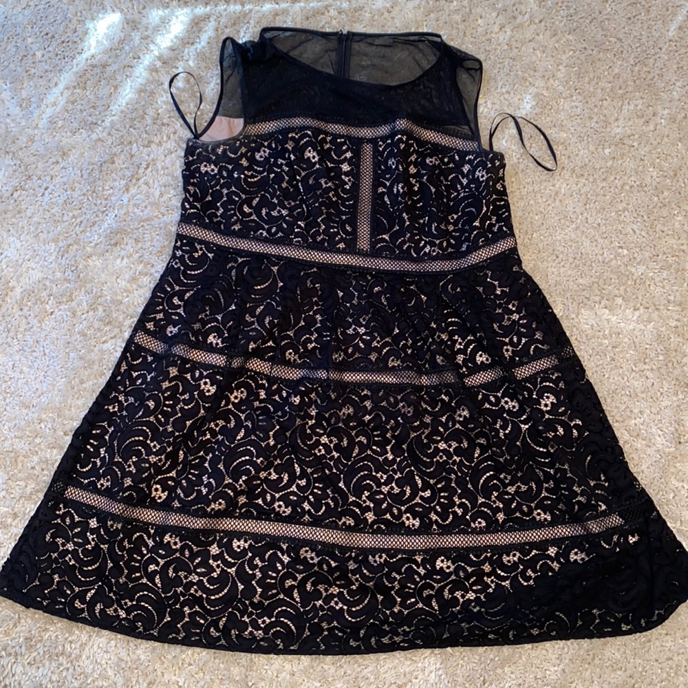 Eliza J Lace Mesh Dress
